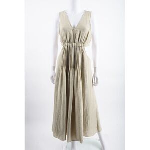 Jonathan Simkhai Womens Jarvis Cut-Out Shirtdress Dress Rosemary Green Sz 10